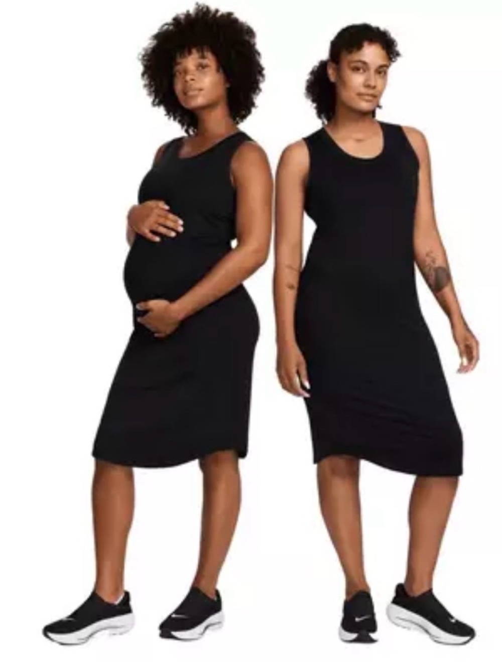 Nike Women's Dri-FIT Slim-Fit Knit Maternity Dress -Black